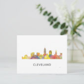 CLEVELAND, OHIO SKYLINE WB1 - POSTKARTE (Stehend Vorderseite)