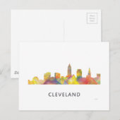 CLEVELAND, OHIO SKYLINE WB1 - POSTKARTE (Vorne/Hinten)