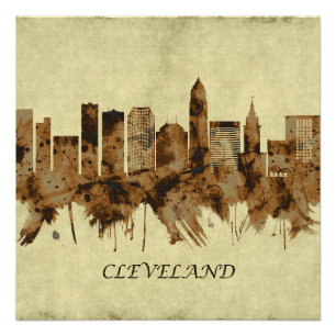 Cleveland Ohio Stadtbild Poster