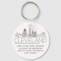 Cleveland, Ohio Stylized Skyline | Benutzerdefinie