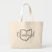 Cleveland Ohio Tasse Jumbo Stoffbeutel (Vorne)