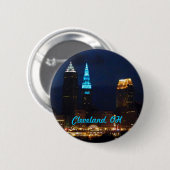 Cleveland, Ohio Terminal Tower Blue Button (Vorne & Hinten)