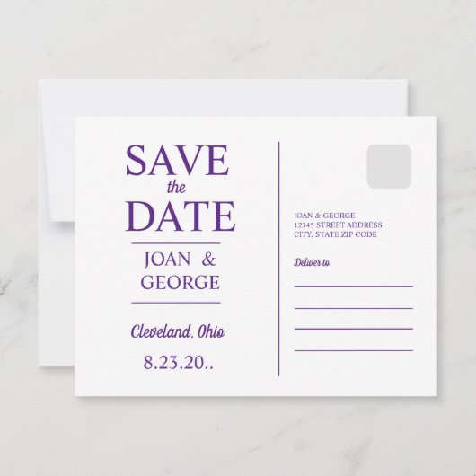 Cleveland, Ohio, Travel Postcard, Save The Date (Rückseite)