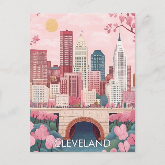Cleveland Ohio Travel Postkarte (Vorderseite)