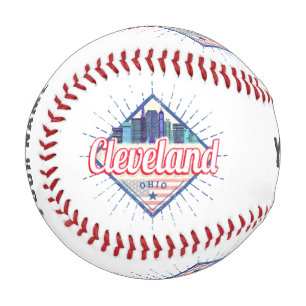 Cleveland Ohio United Staaten Skyline Vintag USA Baseball