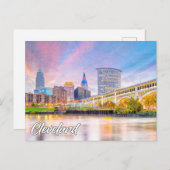 Cleveland, Ohio, USA Feiertagspostkarte (Vorne/Hinten)