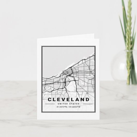 Cleveland Ohio USA Travel City Map Karte (Vorderseite)