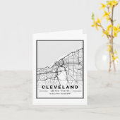 Cleveland Ohio USA Travel City Map Karte (Gelbe Blume)