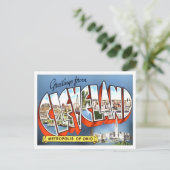 Cleveland, Ohio Vintag Big Letters Postcard Postkarte (Stehend Vorderseite)