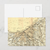 Cleveland Ohio Vintag Map Postkarte (Vorne/Hinten)