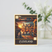 Cleveland, Ohio | VINTAG Postkarte (Stehend Vorderseite)