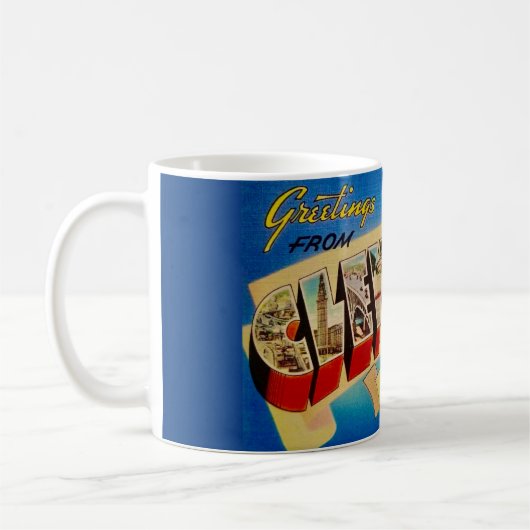 Cleveland Ohio Vintage Postcard Mug Kaffeetasse (Links)