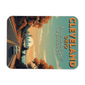 Cleveland Ohio Vintage Reise Magnet (Horizontal)