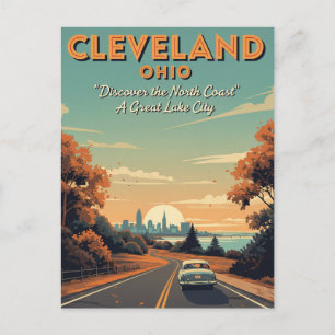 Cleveland Ohio Vintage Reise Postkarte