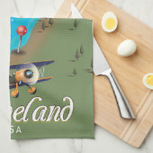 Cleveland, Ohio vintage Travel Poster Print Art Geschirrtuch (Viertel Falte)