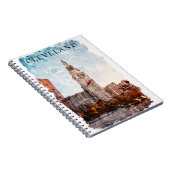 Cleveland Ohio Watercolor Stadtansicht Notizblock (Rechte Seite)