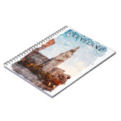 Cleveland Ohio Watercolor Stadtansicht Notizblock (Linke Seite)