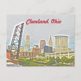 Cleveland, Ohio West Bank View Postcard Postkarte
