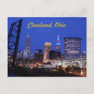 Cleveland, Ohio West Side Skyline Postcard Postkarte