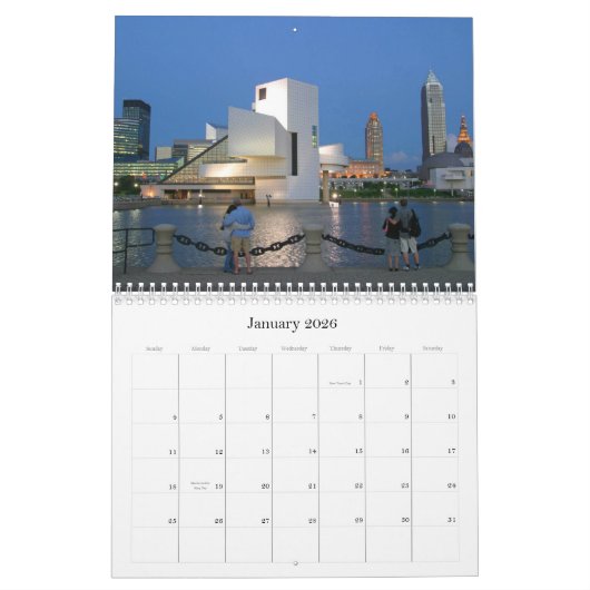 Cleveland Ohio Yeendar Kalender (Jan 2026)