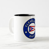 Cleveland Ohio Zweifarbige Tasse (Vorderseite Links)