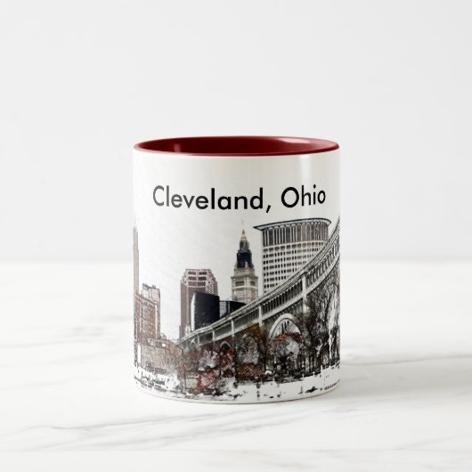 Cleveland, Ohio Zweifarbige Tasse (Mittel)