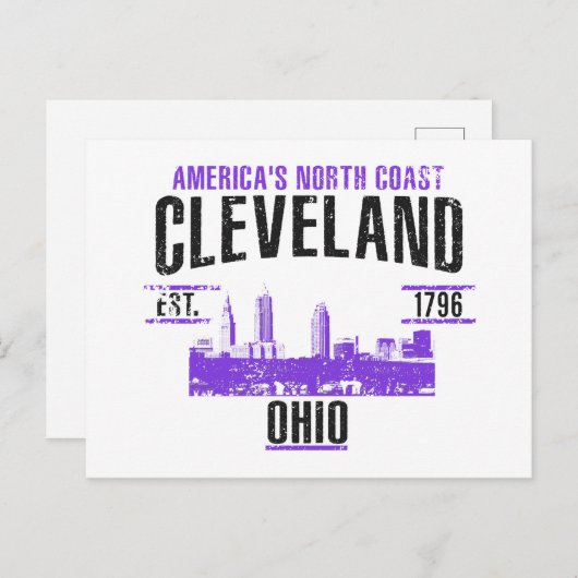 Cleveland Postkarte (Vorne/Hinten)