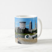 Cleveland RiverSide Skyline-Tasse Kaffeetasse (VorderseiteRechts)