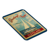 Cleveland Sailboat Vintage Travel Ohio Magnet (Rechte Seite)
