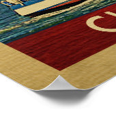 Cleveland Sailboat Vintage Travel Ohio Poster (Ecke)