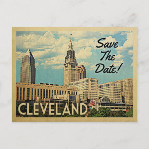 Cleveland Save the Date Ohio Ankündigungspostkarte