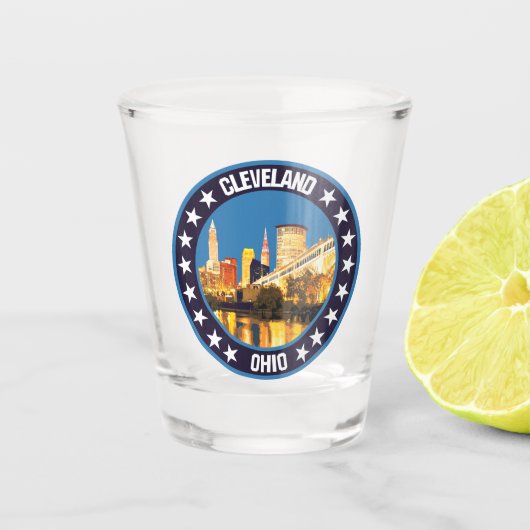 Cleveland Schnapsglas (Vorderseite)