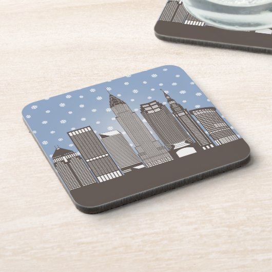 Cleveland-Schneeflocken Getränkeuntersetzer (Linke Seite)