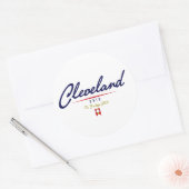 Cleveland Script Runder Aufkleber (Umschlag)