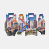 Cleveland Skyline Abstrakt Art Geschenkschachtel (Ungefaltet)