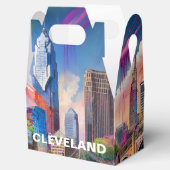 Cleveland Skyline Abstrakt Art Geschenkschachtel (Geöffnet)