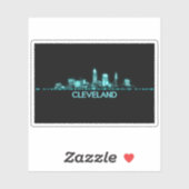 Cleveland Skyline Aufkleber (Blatt)