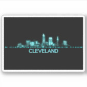 Cleveland Skyline Aufkleber (Vorderseite)