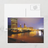 Cleveland Skyline bei Nacht Postkarte (Vorne/Hinten)