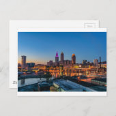 Cleveland Skyline bei Sunset Postkarte (Vorne/Hinten)