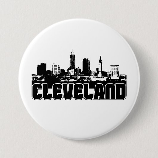 Cleveland-Skyline Button (Vorderseite)