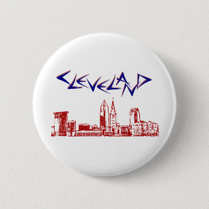 Cleveland Skyline Button