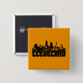 Cleveland-Skyline Button (Vorne & Hinten)
