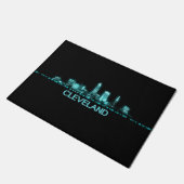 Cleveland Skyline Fußmatte (Schrägansicht)