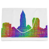 Cleveland-Skyline Große Geschenktüte (Vorderseite)