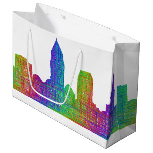 Cleveland-Skyline Große Geschenktüte