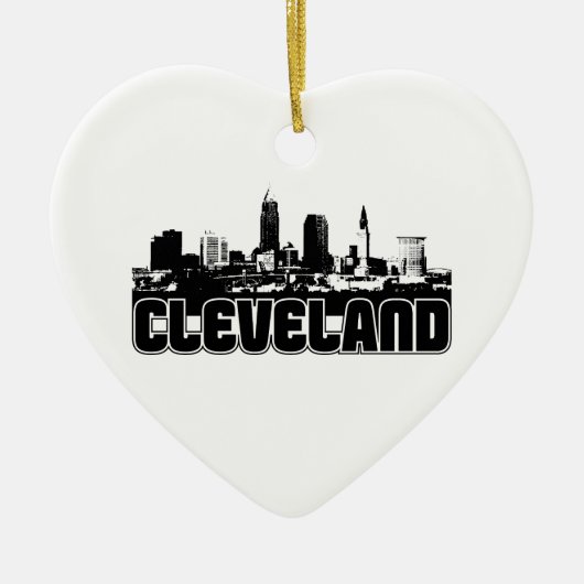 Cleveland-Skyline Keramikornament (Vorne)