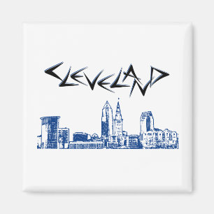 Cleveland Skyline Magnet