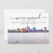 Cleveland Skyline Moving Announccard Ankündigungspostkarte (Vorne/Hinten)