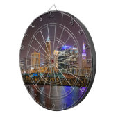 Cleveland-Skyline nachts Dartscheibe (Vorderseite rechts)